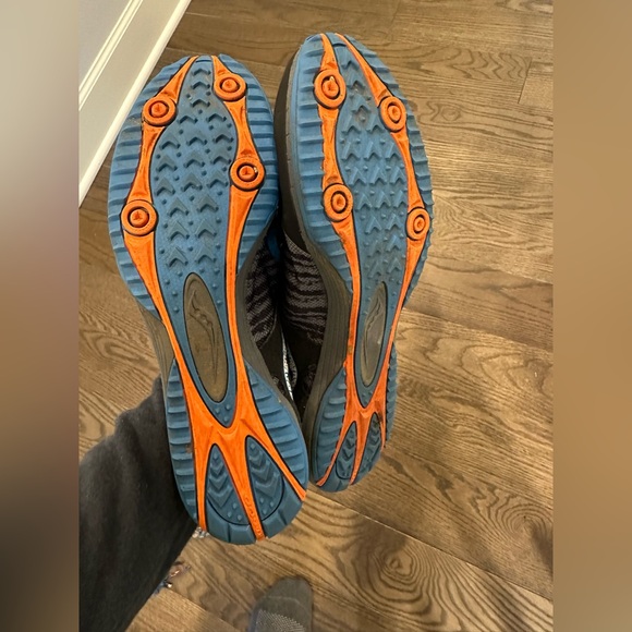 Saucony Kilkenny XC Track Running Shoes Mens Size 10.5 Black Blue Canvas Spikes - Picture 9 of 9